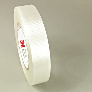 1/4" 3M 1139 Polyester Film/Glass Filament Electrical Tape with Acrylic Adhesive 155°C, clear, 1/4" wide x  60 YD roll