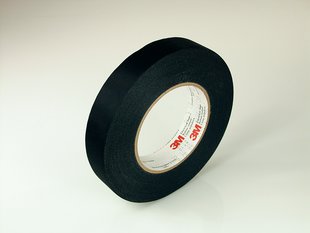 3/8" 3M 11 Acetate Cloth Electrical Tape with Rubber Thermosetting Adhesive 105°C, black, 3/8" wide x  72 YD roll