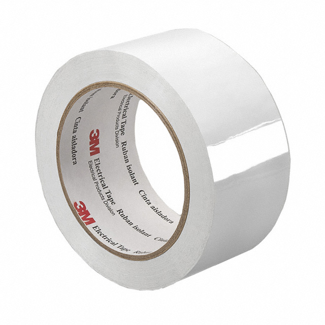 1-1/4" 3M 1350F-1 Flame-Retardant Polyester Film Electrical Tape with Acrylic Adhesive 130°C, white, 1-1/4" wide x  72 YD roll