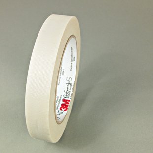 1-1/4" 3M 27 Glass Cloth Electrical Tape (3M27) with Rubber Thermosetting Adhesive 130°C, white, 1-1/4" wide x  60 YD roll