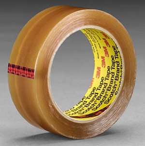 1" 3M Scotch 610 Cellophane Film Tape with Rubber Adhesive, transparent, 1" wide x 72 YD roll