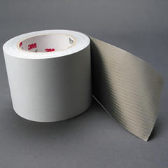 1/4" 3M CN-3190 Nickel on Copper-Plated Polyester Fabric Tape with Conductive Acrylic Adhesive, gray, 1/4" wide x  54.5 YD roll