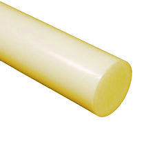 1-1/4" thick G-10/FR-4 Glass-Cloth Reinforced Epoxy Laminate Rod 130°C, yellow,  4 FT length rod