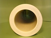 .875" x 1.250" G-11 Non FR Glass-Cloth Reinforced Epoxy Laminate Tube 130°C, yellow, 4 FT length tube