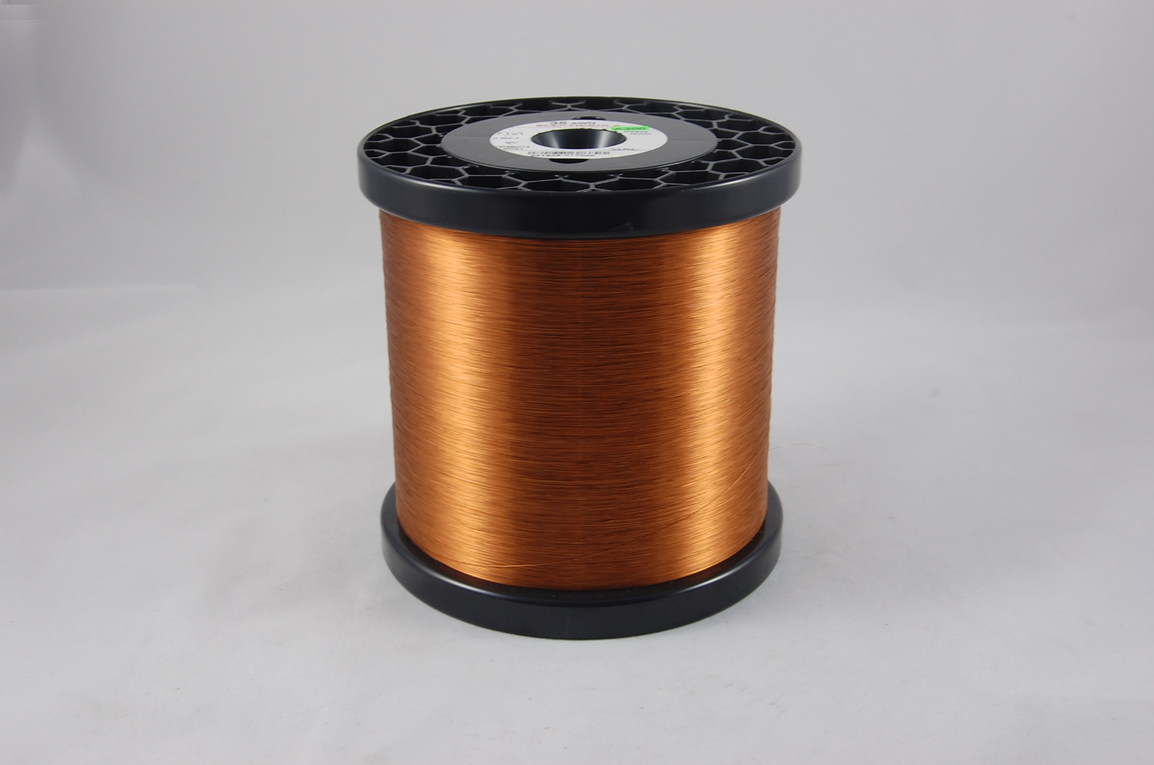 #37 Single Amidester 200 Round MW 74 Copper Magnet Wire 200°C, copper,  14 LB 6" x 6" spool (average wght.)