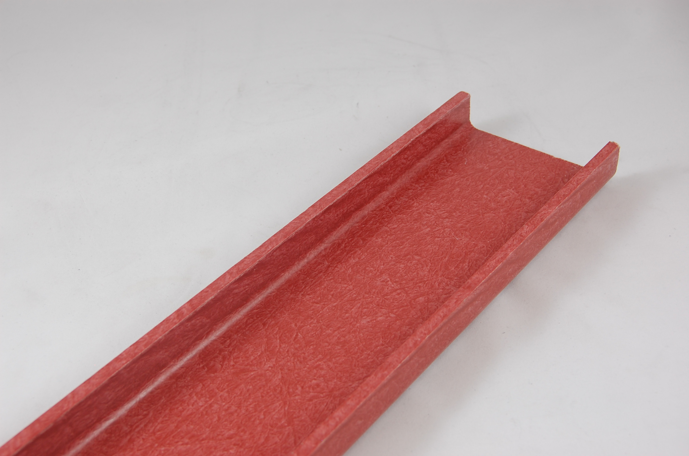 2"W x 1" Leg x 1/4" thick GLASROD® Grade 1130 Fiberglass-Reinforced Polyester Laminate Channel, red,  120"L channel