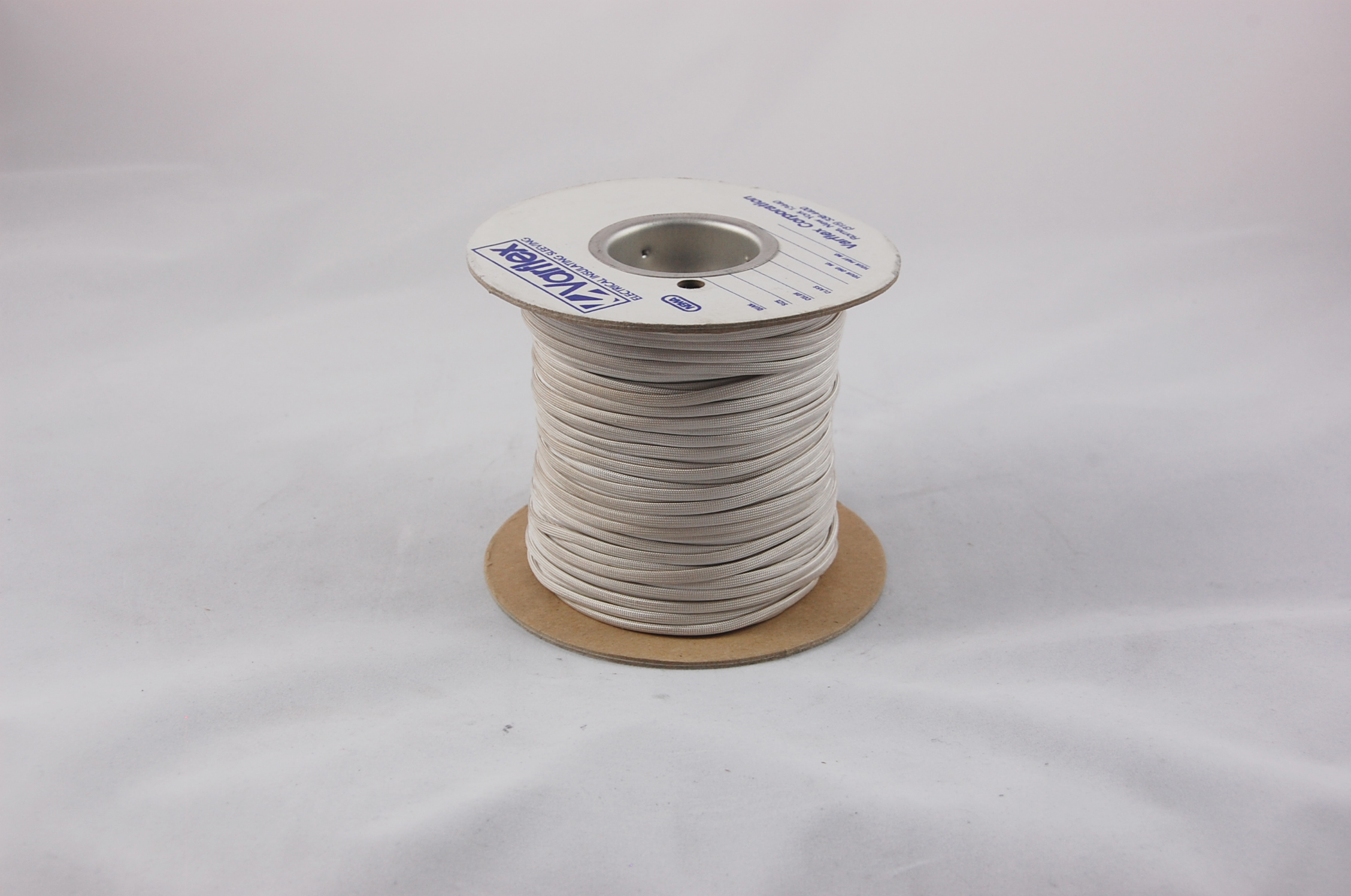 #11 AWG Varglas Type H Heat-Cleaned High Temperature Non-Fray Flexible Fiberglass Sleeving , natural, 250 FT per spool
